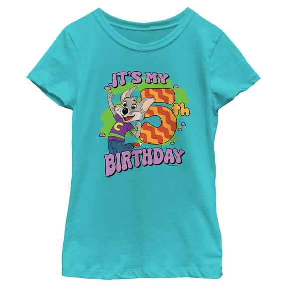 Girls Chuck E. Cheese It's My 5th Birthday T Shirt