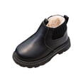 thumbnail image 1 of Girls Chunky Chelsea Ankle Boots Side Zipper Lug Sole Winter Boots for Casual Daily Wear, 1 of 4