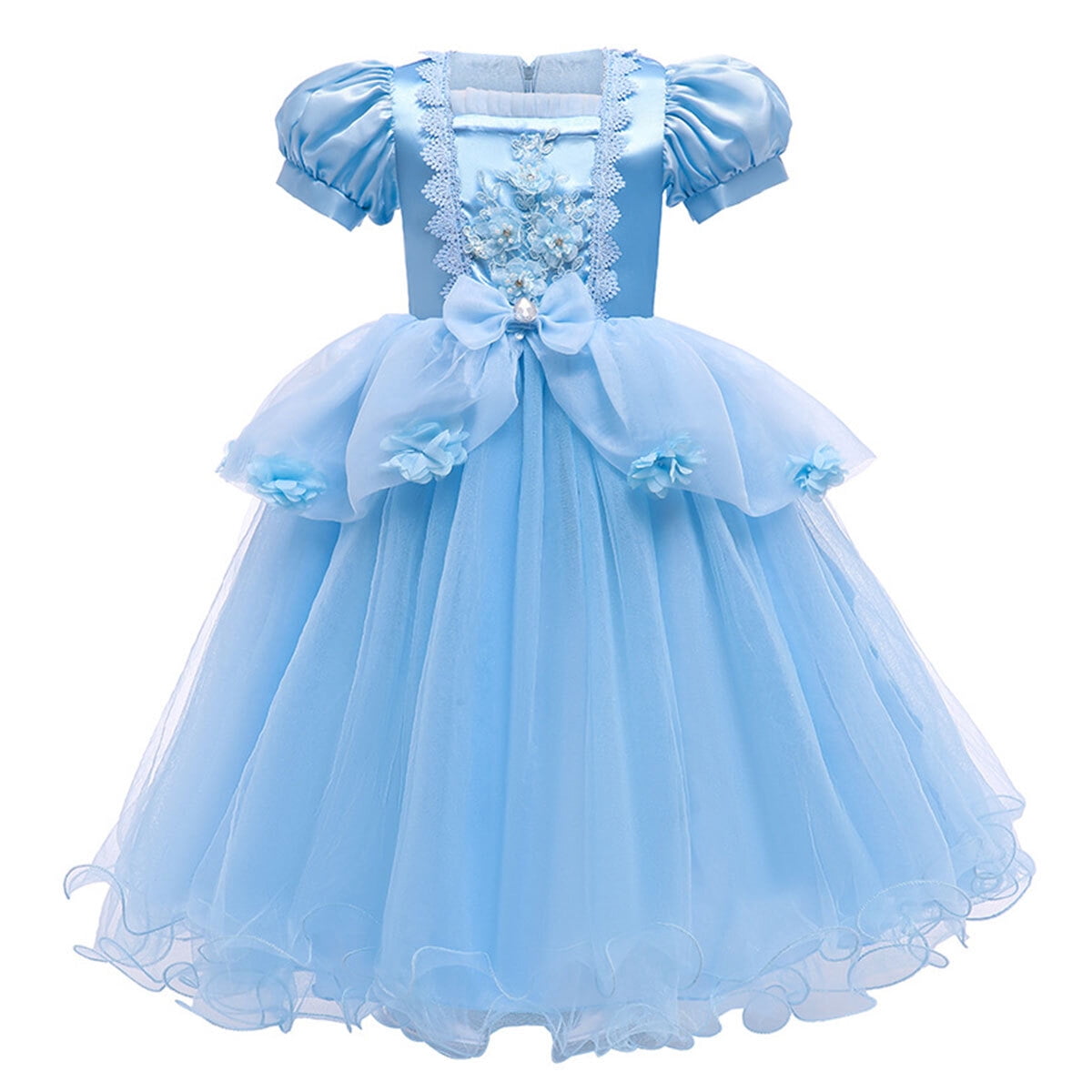 Girls Cinderella Dress Holloween Christmas Princess Costume Birthday ...