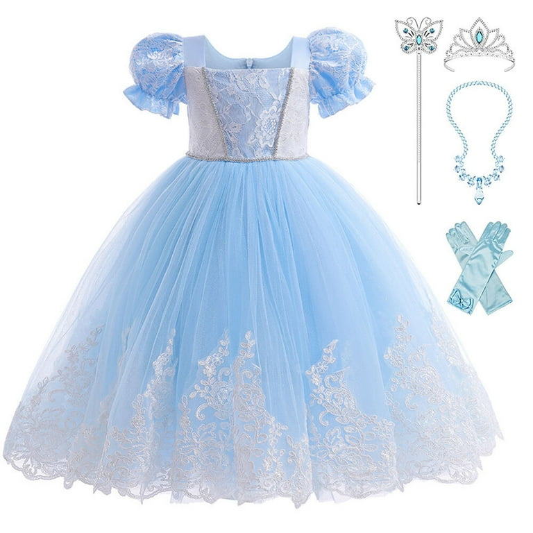 Girls Cinderella Dress Princess Costume Halloween Fancy Dress for 3 10 Years Walmart