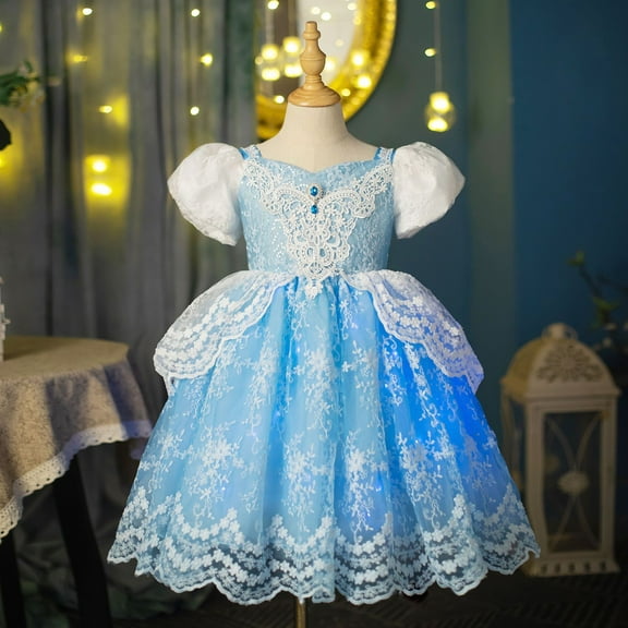 Girls Cinderella Princess Birthday Dress Halloween Costume Pageant Christmas Party Ball Gown