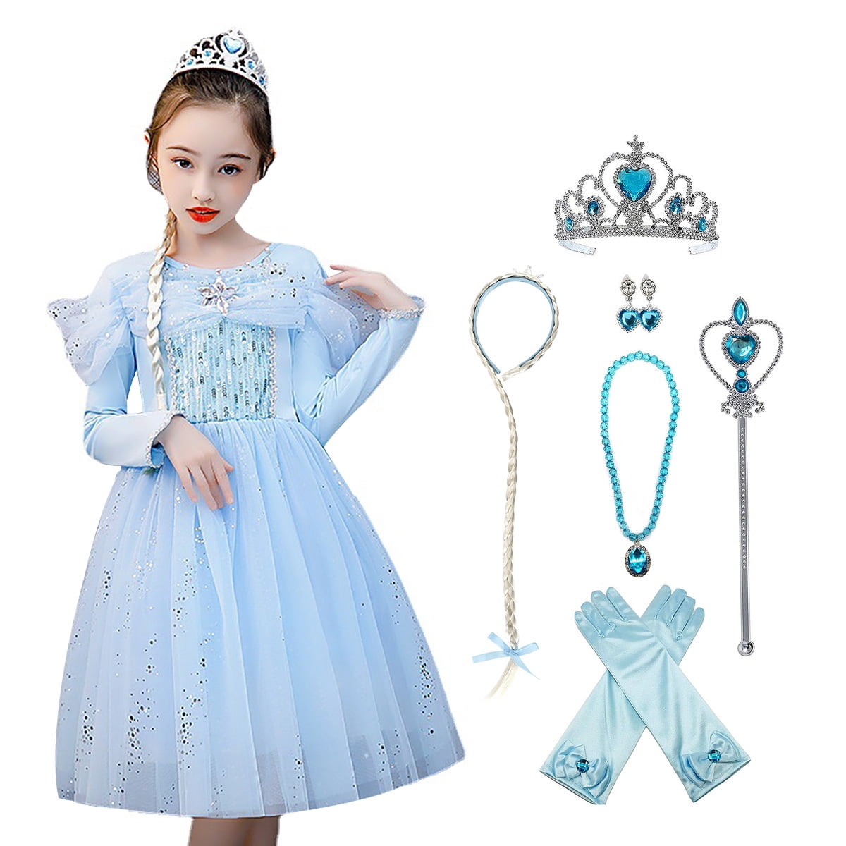 Kids Girls vestido princesa sofia dresses Children Clothes For Girl dress  Puff Sleeve Vestido infant Party wear Long dress - AliExpress