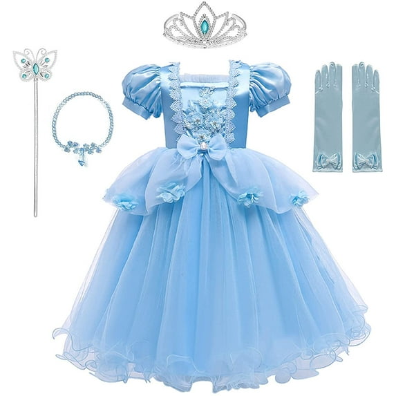Girls Cinderella Princess Dress Birthday Party Halloween Christmas Carnival Cosplay