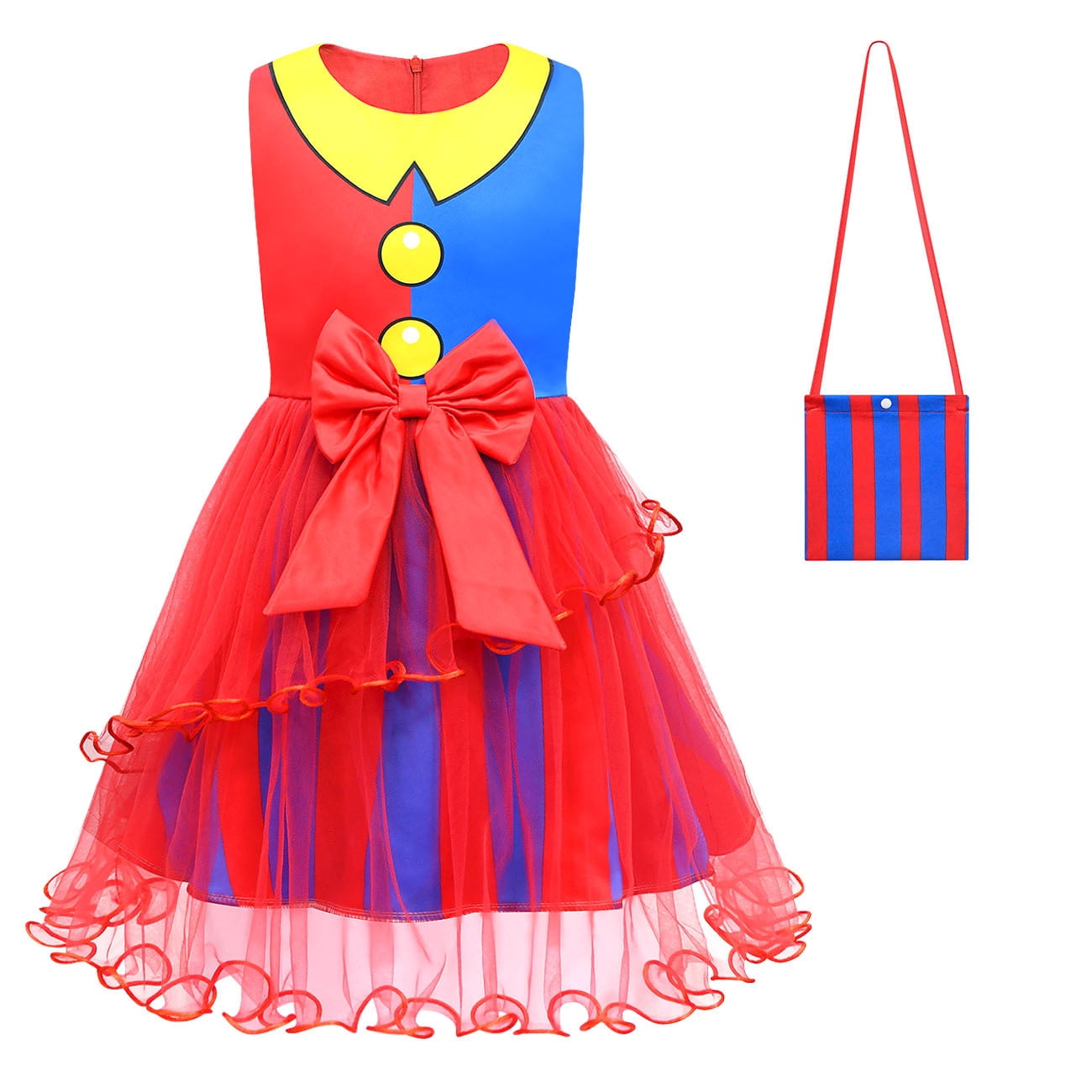 Girls Circus Costume Dress w/Bag, Sleeveless Cosplay Dress up for 4-10Y -  Walmart.com