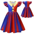 thumbnail image 1 of Girls Clown Costume Short Sleeve Cosplay Dress Outfits for 3-10Y, 1 of 6