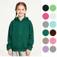 thumbnail image 1 of Girls Classic Long Sleeve Zip Up Hoodie, Kids Lightweight Hooded Jacket, Size 4-18, 1 of 4