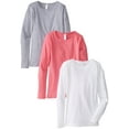 thumbnail image 1 of Girls Clementine Everyday Long-Sleeve T-Shirts (Pack of 3), 1 of 1