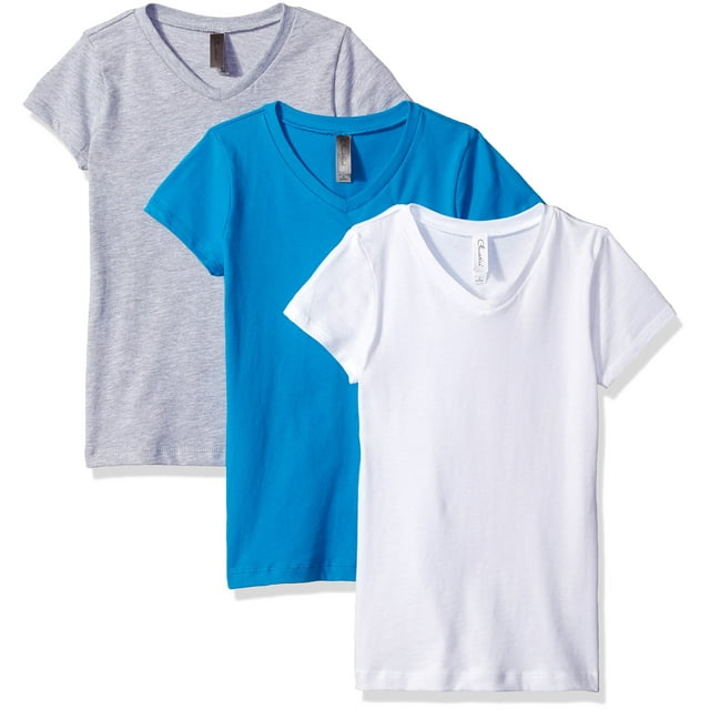 Girls Clementine Everyday V-Neck T-Shirt (pack of 3) - Walmart.com
