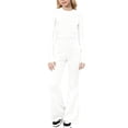 thumbnail image 1 of Girls Clothes 2 Piece Fall Outfits Lounge Sets Crew Neck Long Sleeve Shirts Flare Sweatpants Solid Color Tracksuit 8-12 Years, 1 of 5
