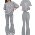 thumbnail image 1 of Girls Clothes 2 Piece Outfit T-Shirt Top + Bell-Bottoms Pants Girl Trendy Clothing Set 8-12 Years, 1 of 6