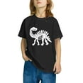 thumbnail image 1 of Girls Clothes Clearance under $5.00 Short Sleeve Cotton Round Neck T-shirt Dinosaur Cute Print Tee Top Black 5 Years, 1 of 5