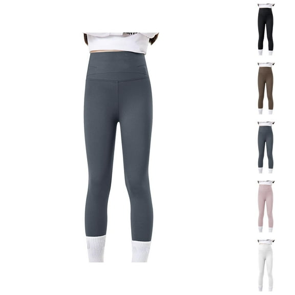 Girls Clothes Girl Pants Spring/summer Kids Pure Color Pants Leggings High Waisted Slim Fit Pants Yoga Pants Out Wear