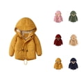 thumbnail image 1 of Girls Clothes Girls Coat Kids Boys Girls Winter Thicken Coat Solid Hooded Jacket Toddler Windproof Thick Warm Outwear, 1 of 7