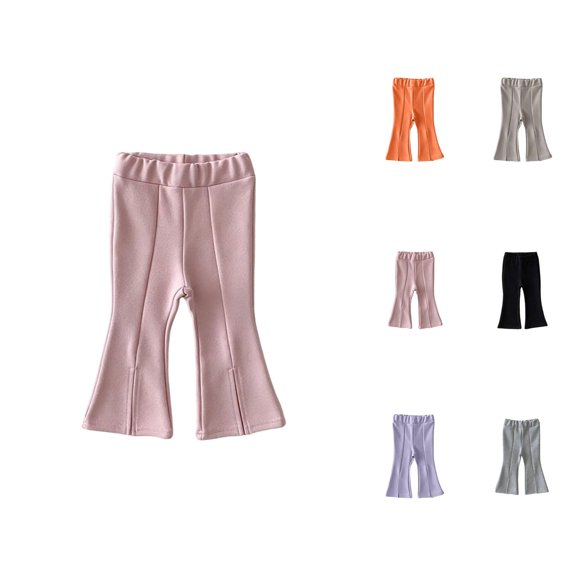 Girls Clothes Girls Flared Pants Front Slit Casual Trousers Autumn Korean Style Wide Leg Bottoms for Children & Teens