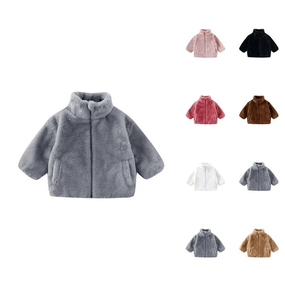 Girls Clothes Girls Lightweight Jacket Girls Winter Coat Kids Jacket Warm Double Outerwear Soft Cozy Toddler Jacket For Daily Wear And Party Outfit