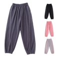 thumbnail image 1 of Girls Clothes Girls Lined Pants Winter Warm Thermal Kids Joggers Soft Cozy Casual Trousers for Thickened Comfortable Activewear Dark Gray 4-5 Years, 1 of 5