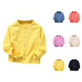 thumbnail image 1 of Girls Clothes Girls' Outerwear Jackets & Coats Children Kids Toddler Baby Girls Boys Long Sleeve Solid Knit Cardigan Jacket Coat Outer Outfits Clothes, 1 of 3