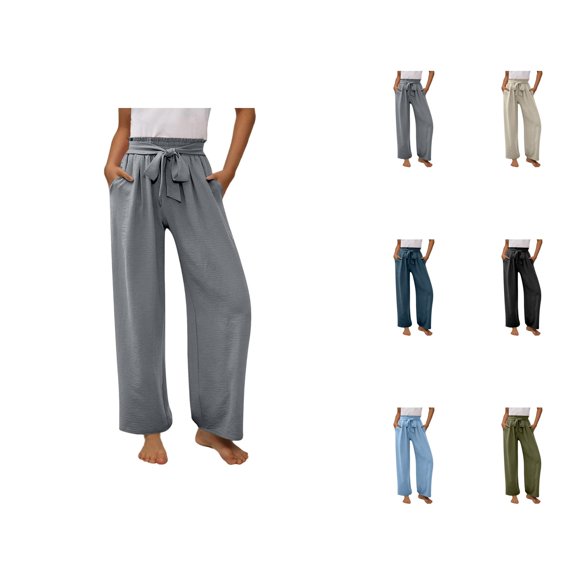 Girls Clothes Girls Pants Casual Elastic Waist Long with Drawstring and Side Pockets for School Outdoor Play Ages 6 to 14