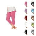 thumbnail image 1 of Girls Clothes Girls Pants Girls Yoga Pants With Rhinestone Comfortable Stretchy Capris For Everyday Wear Casual School Outdoor Activities Spring Summer Fall, 1 of 7