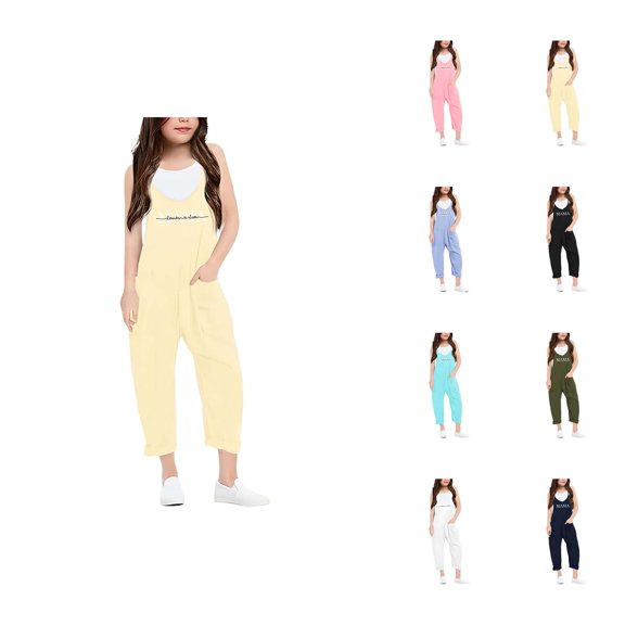 Girls Clothes Girls Printed Casual Romper One Piece Play Outfit Cute Romper for Summer Everyday Wear (4–14Y)