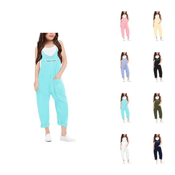 Girls Clothes Girls Printed Casual Romper One Piece Play Outfit Cute Romper for Summer Everyday Wear (4–14Y)