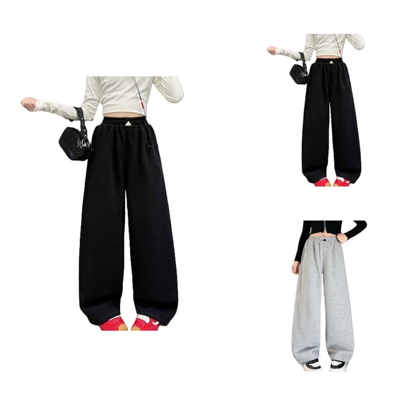 Girls Clothes Girls Sweatpants Kids Drawstring Active Joggers Solid Color Pull-On Lounge Pants with Pockets Elastic Waist for Casual Wear 4-12 Years