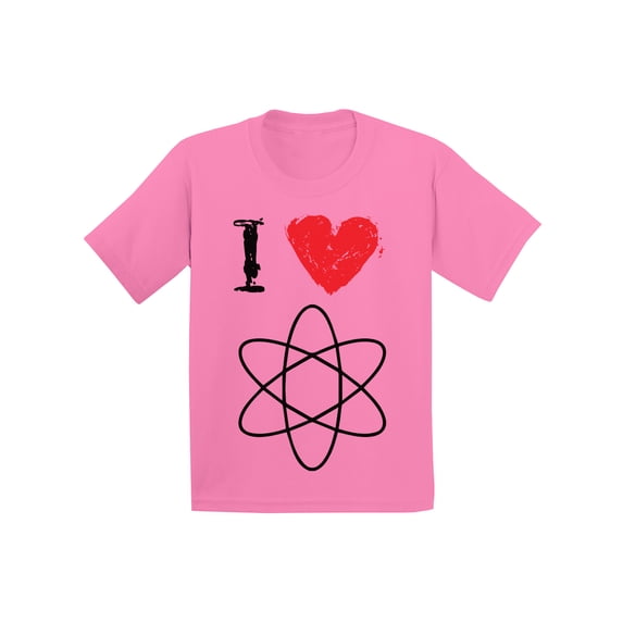 Girls Graphic Tees - I Love Science T-Shirt for Youth