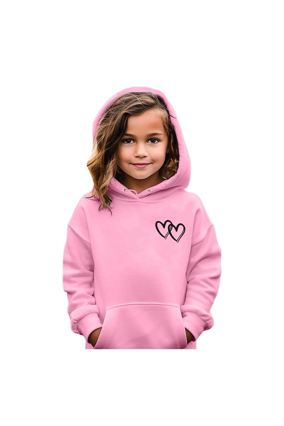 Girls Clothes Hoodies for Teens Long Sleeve Graphic Top Oversized Printed Sweatshirts Tops Pocket Pullover Hoodies Cute Pattern Print Sweatshirts for Girls Trendy