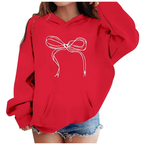 Girls Sweatshirt Fall Winter Hoodies Long Sleeve Pullover Sweatshirt Lounge Cool Casual Pullover Hooded for Boys Girls Cute Pattern Print Sweatshirts for Girls Toddler & Kids