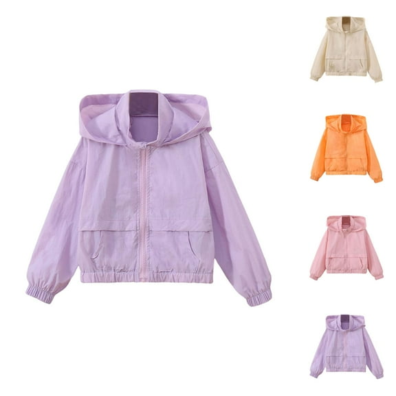 Girls Clothes Jacket for Girls Kids Boys Girls Coat Hooded Jacket Toddler Windproof Zipper Outwear