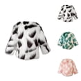 thumbnail image 1 of Girls Clothes Jacket for Girls Toddler Girls Jacket Fall Winter Toddler Kids Prints Cardigans Fuzzy Lightweight Jackets Warm Coats, 1 of 4