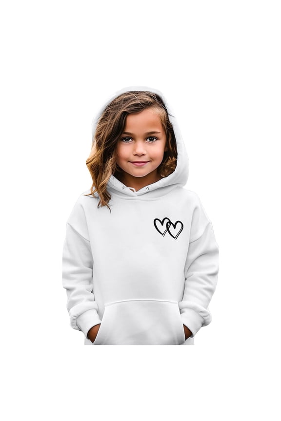 Girls Clothes Kids hoodies Cute Pattern Print Sweet Cool Casual Pullover Hooded for Boys Girls Long Sleeve Graphic Top Hoodie for Girls