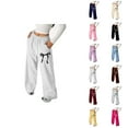 thumbnail image 1 of Girls Clothes Pant for Girls Girl's Bowknot Baggy Sweatpants Lightweight Straight Leg Athletic Pants With Pockets, 1 of 6