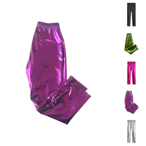 Girls Clothes Pants for Girls Girls Metallic Leggings For Toddlers And Kids Stretchy Comfortable Everyday Casual Pants For Spring And Summer Outfits