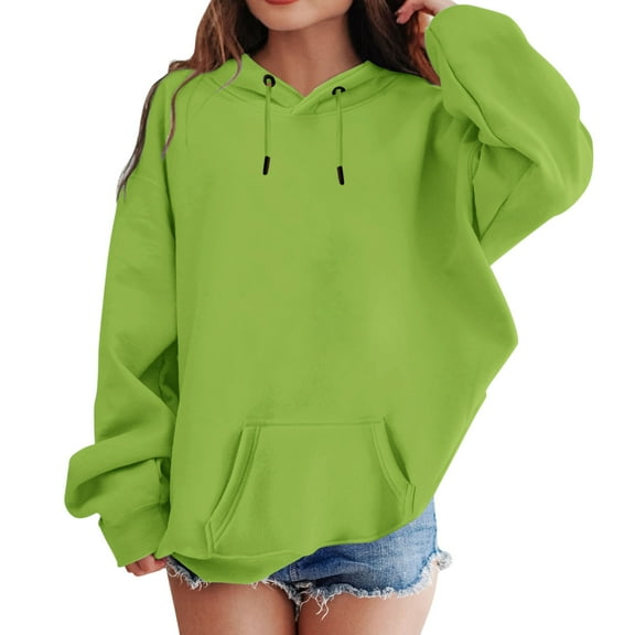 Girls Clothes Size 10 12 Girls' Fashion Girls Sweatshirt Hoodie Fleece Pullover Sweatshirts for Teen Girls Fall Winter Clothes Green 4-5 Years