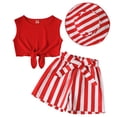 thumbnail image 1 of Girls Clothes Sleeveless Ruffle Tops Wide Leg Pants Kids Clothing Set 2 Pieces Summer Outfits Sleeveless T-shirt 2 Pcs Summer Dailywear Set 18-24 Months, 1 of 9