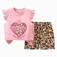 thumbnail image 1 of Girls Clothes T-Shirt Top + Shorts 2pcs Outfit Set Girl Spring Summer Clothing Size 3T 4T 5T 6T Little Girls School Clothing Set Kaprioy Girls Clothes, 1 of 4