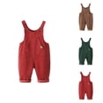 thumbnail image 1 of Girls Clothes Toddler Girls Corduroy Overalls Baby Bib Jumpsuit Adjustable Straps Denim Style Pants Autumn Casual Trousers for Playful Outfit, 1 of 6