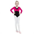 thumbnail image 1 of Girls Clothes, Toddler Girls Long Sleeve Solid Color Blouse Ballet Wrap Tops Velvet Dance Dress Cover Up(q3 Hot Pink,9-10 Years), 1 of 5