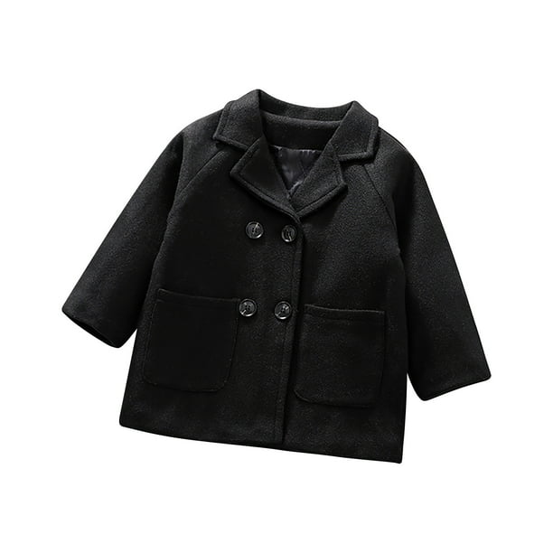 Girls' Clothing Kids Long Woolen Coat Baby Boys Girls Winter Warm