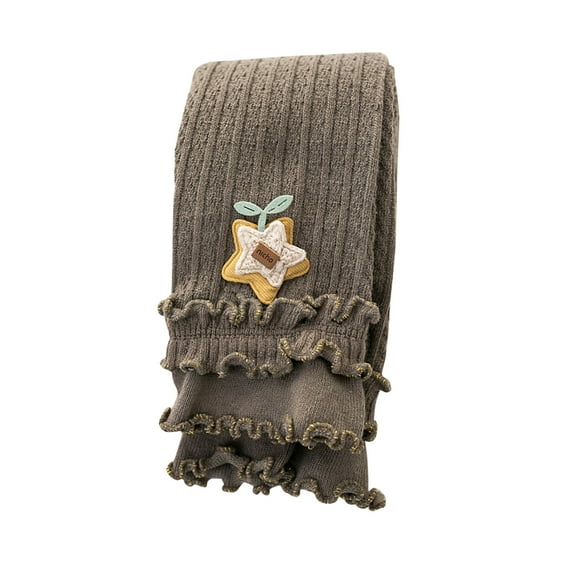 Girls' Clothing Little Baby Girls Knit Footless Tights with Ruffle Cute Cartoon Pattern Ankle Length Leggings for Kids Save Big