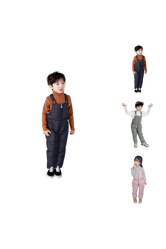 Girls Clothing Girl Jacket Children's Boys Girls Winter Windproof Outdoor Ski Trousers Thicken Overalls Suspender Pants