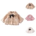 thumbnail image 1 of Girls Clothing Girl Jacket Kids Child Toddler Baby Girls Long Sleeve Patchwork Solid Bowknot Winter Coats Jacket Outer Outwear Outfits Clothes, 1 of 7