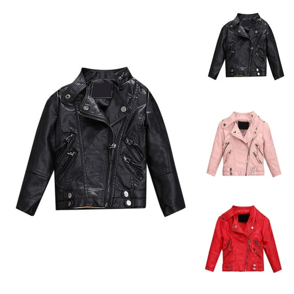 Girls Clothing Girls Coat Kids Girl Spring Pu Leather Jacket Motorcycle Coat For Boy Leather Jacket
