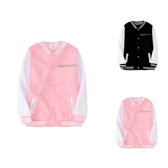 Girls Clothing Girls Jacket Kid's Casual Printed Jacket Baseball Jacket Sports Cardigan Jacket