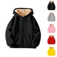 thumbnail image 1 of Girls Clothing Girls Jacket New Boys' And Girls' Outerwear With Thick Lamb Wool Versatile Casual Warm And Outerwear For Big Children In Winter Children's Outerwear Hooded Pullover, 1 of 9
