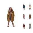thumbnail image 1 of Girls Clothing Girls Lightweight Jacket Toddler Baby Kids Girls Coat Winter Windproof Thicken Coat Jacket Warm Button Outerwear Jacket, 1 of 9