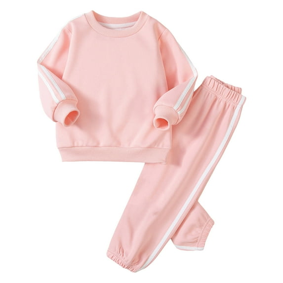 Girls Clothing Sets Fall 2 Piece Color Block Sweatsuit Long Sleeve Stylish Tops and Pants Clothes for 3-12 Years Clothes for Teen Boys 12 and up