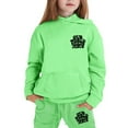 thumbnail image 1 of Girls Clothing Sets Girls 2 Piece Outfits Child Toddler Boys Girls Long Sleeve Solid Warm Hoodie Pullover Tops Pants Kids Outfits Sweat Suit, 1 of 6