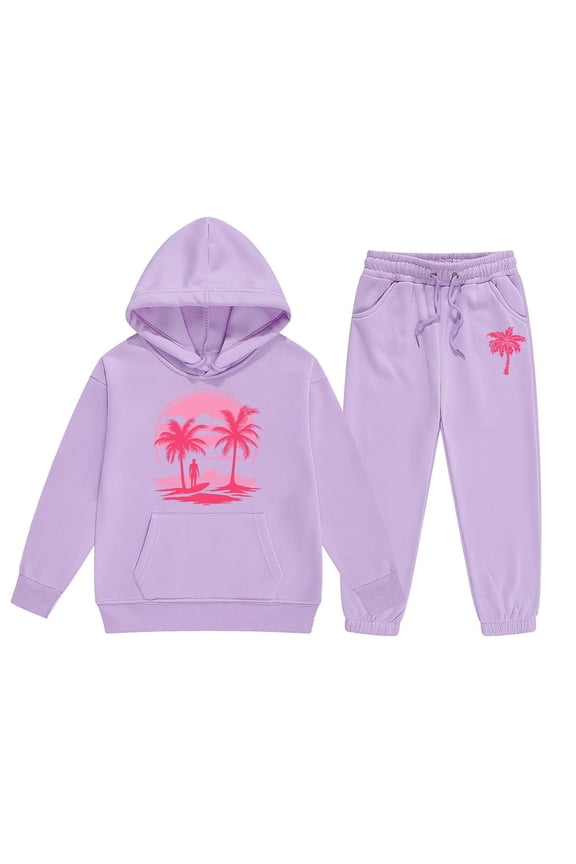 Girls' Clothing Sets Girls Sweat Set Child Toddler Boys Girls Long Sleeve Solid Warm Hoodie Pullover Tops Pants Kids Outfits Sweat Suit